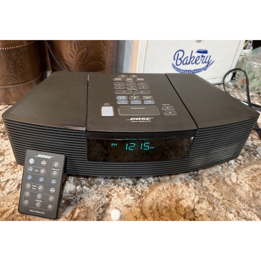 Bose AWRC-1G Wave Radio/CD Audio System Black w/Remote Works & Sounds Great 7433